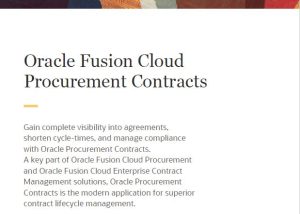 Oracle Fusion Cloud Procurement Contracts