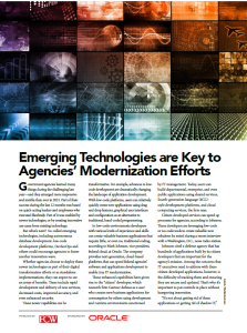 Opkomende technologiën zijn de sleutel tot moderniserings-inspanningen van agentschappen